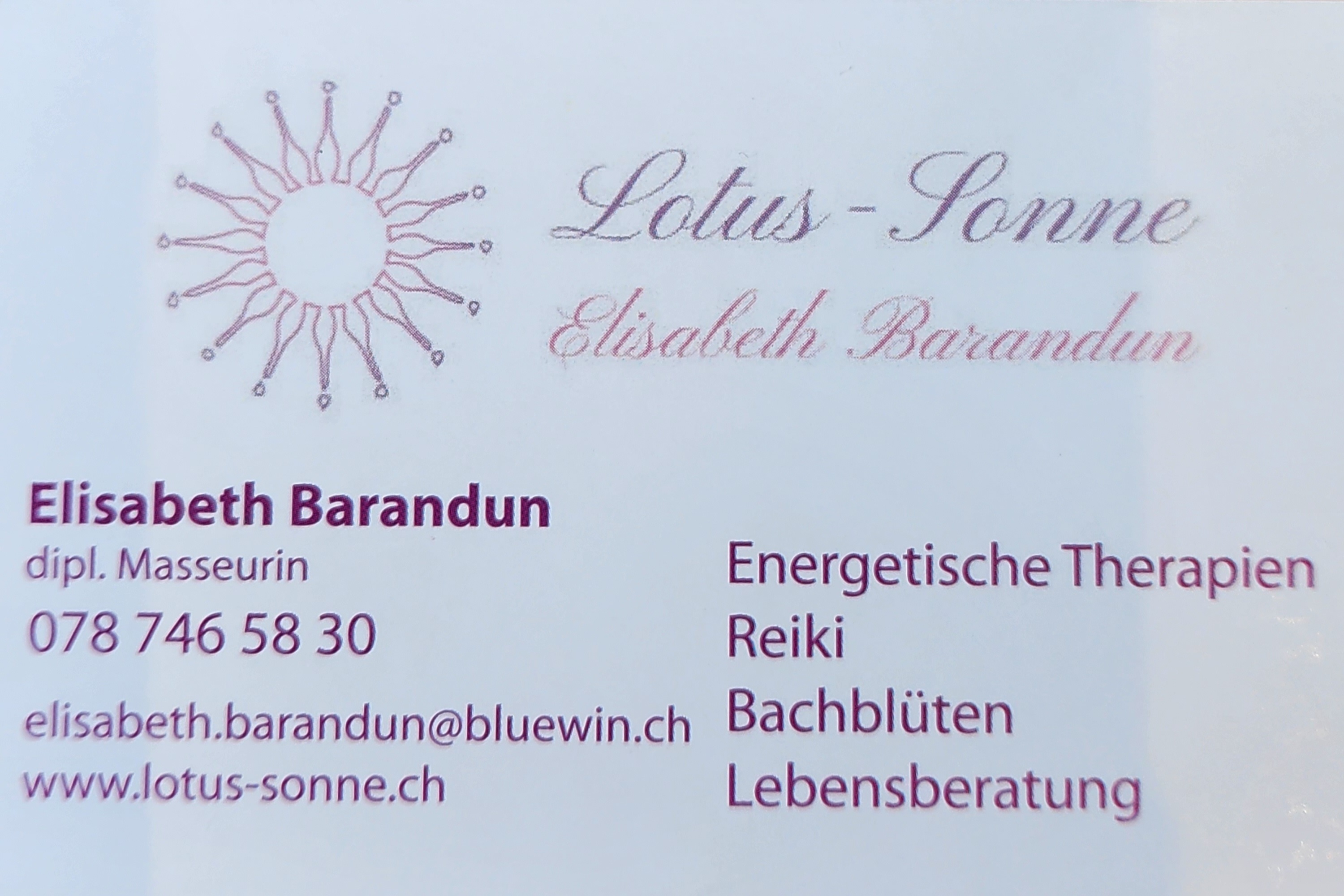 Elisabeth Barandun, c/o Praxis Kuntergsund